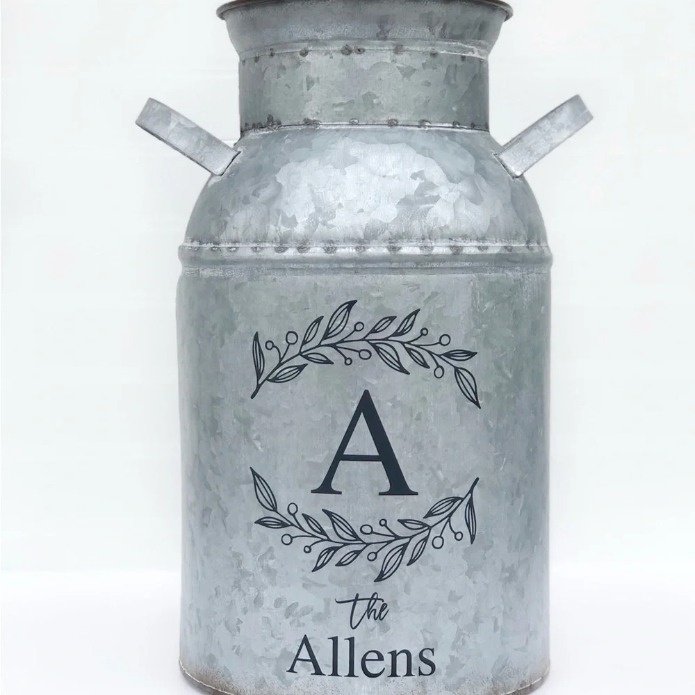 New Rare Unique Vintage Style Galvanized Milk Can American Flag 8.75” X 13.5” - Picture 14 of 16